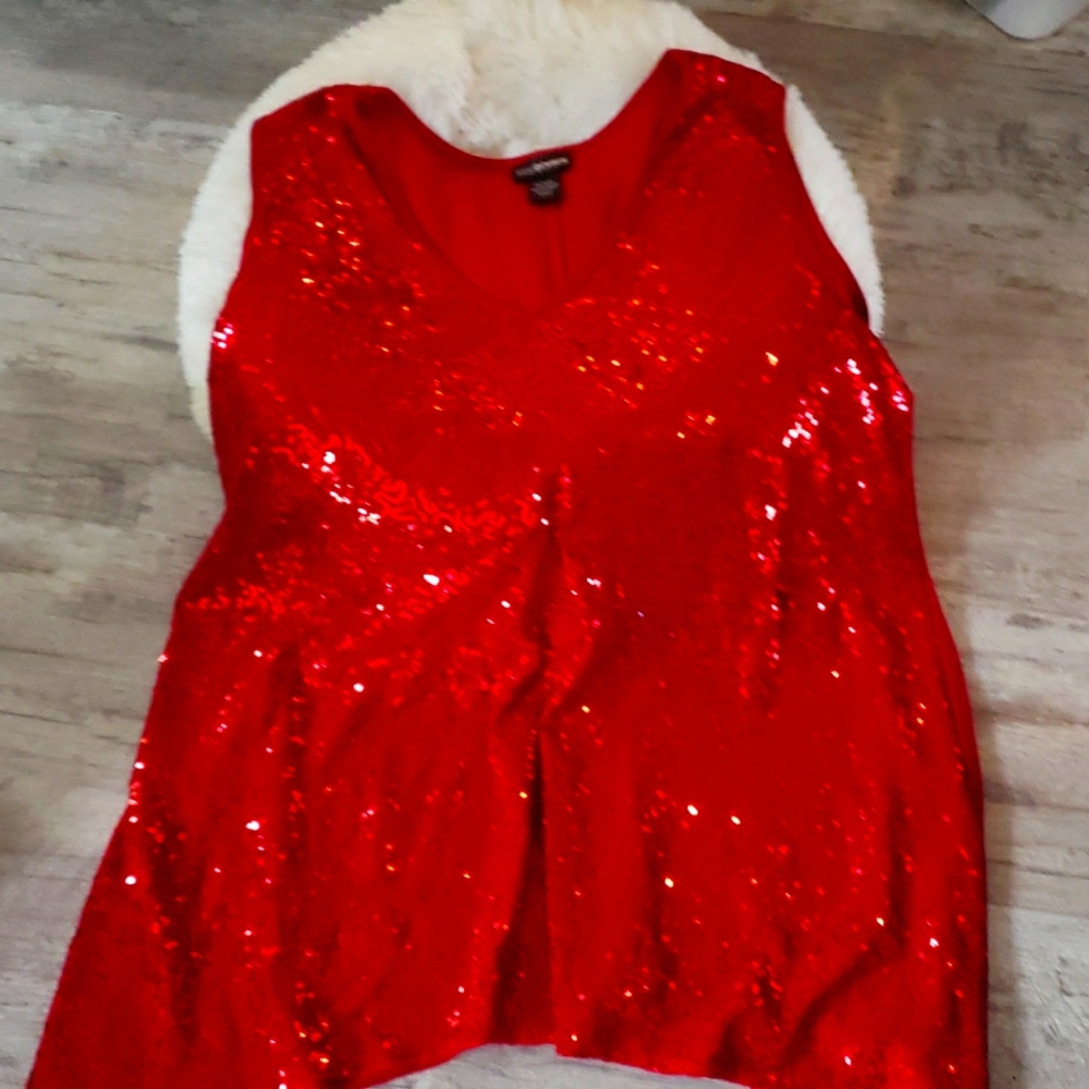 Lane bryant sequin sleeveless blouse - absolutely gorgeous!